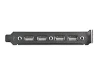 StarTech.com 4 Port USB A Female Slot Plate Adapter - USB panel - 4 pin USB Type A (F) (USBPLATE4) - USB-panel - USB (hun) til 9-pins IDC (hun) USBPLATE4