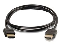 C2G 0.6m Ultra Flexible High Speed HDMI Cable with Low Profile Connectors - HDMI-kabel med Ethernet - HDMI han til HDMI han - 60 cm - sort - 4K support 82362