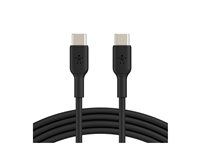 Belkin BoostCharge - USB-kabel - 24 pin USB-C (han) til 24 pin USB-C (han) - 1 m - sort CAB003BT1MBK