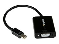 StarTech.com Mini DisplayPort to VGA Adapter - DisplayPort 1.2 - 1080p - Thunderbolt to VGA Monitor Adapter - Mini DP to VGA (MDP2VGA2) - Videoadapter - Mini DisplayPort (han) til HD-15 (VGA) (hun) - Displayport 1.2/Thunderbolt - 22 cm - aktiv, 1920 x 1200 (WUXGA) support - sort MDP2VGA2