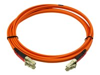 StarTech.com 2m Fiber Optic Cable - Multimode Duplex 50/125 - LSZH - LC/LC - OM2 - LC to LC Fiber Patch Cable (50FIBLCLC2) - Netværkskabel - LC multimodus (han) til LC multimodus (han) - 2 m - 2 m. - fiberoptik - duplex - 50 / 125 my - for P/N: GLCLHSMDSTTA, GLCSXMMDST, GLCSXMMDSTT, JD118BST, MASFP1GBSXST, SFP100BFXST 50FIBLCLC2