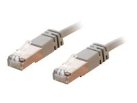 C2G Cat5e Booted Shielded (STP) Network Patch Cable - Patchkabel - RJ-45 (han) til RJ-45 (han) - 20 m - STP - CAT 5e - formet - grå 83757