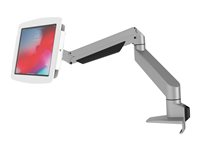 Compulocks iPad Pro 11" (1-4th Gen) Space Enclosure Articulating Arm Mount - Monteringssæt (drejelig arm, indelukke) - for tablet - låsbar - højglansaluminium - hvid, sølv - skærmstørrelse: 11" - skrivebordsmonterbar - for Apple 11-inch iPad Pro (1. generation, 2. generation, 3. generation, 4. generation) 660REACH211SENW