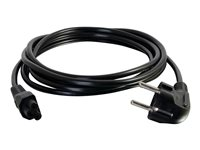 C2G Laptop Power Cord - Strømkabel - IEC 60320 C5 til power CEE 7/7 (han) - AC 250 V - 3 m - formet - sort - Europa 80608