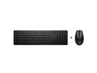 HP 655 - Sæt med mus og tastatur - trådløs - 2.4 GHz - UK - sort - for HP 470 G9; Chromebook x360; Elite Mini Conference G9; ProBook 635 4R009AA#ABU