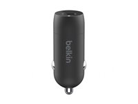 Belkin BoostCharge - Bilstrømsadapter - 30 Watt - 3 A - Fast Charge, Power Delivery 3.1 (USB-C) - sort CCA004BT1MBK-B5