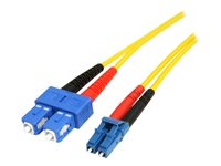 StarTech.com 10m Fiber Optic Cable - Single-Mode Duplex 9/125 - LSZH - LC/SC - OS1 - LC to SC Fiber Patch Cable (SMFIBLCSC10) - Patchkabel - SC enkelttilstand (han) til LC enkelttilstand (han) - 10 m - 10 m. - fiberoptik - duplex - 9 / 125 micron - OS1 - halogenfri - gul SMFIBLCSC10