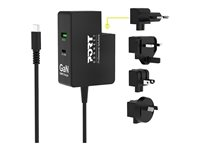 PORT Connect - Strømforsyningsadapter - 100 Watt - 5 A - PD, QC - 3 output-stikforbindelser (USB, USB-C) 902103