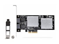 StarTech.com 2-Port 10Gbps PCIe Network Adapter Card, Network Card for PCs/Servers, Full-Height/Low-Profile PCIe Ethernet Card w/Jumbo Frames, NIC/LAN Interface Card - Marvell AQC113CS Chipset, PXE Boot (ST10GSPEXNDP2) - Netværksadapter - PCIe 3.0 x4 lavprofil - 10 Gigabit Ethernet x 2 - sort ST10GSPEXNDP2