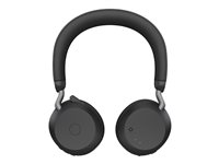 Jabra Evolve2 75 - Headset - på øret - Bluetooth - trådløs - aktiv støjfjerning - USB-A - støjisolerende - sort - Optimeret til UC 27599-989-999