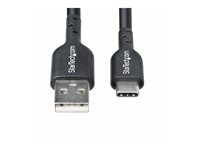 StarTech.com 4m (13ft) USB-A to USB-C Charging Cable, Charger Cord, M/M - USB-kabel - USB (han) til 24 pin USB-C (han) - USB 2.0 - 3 A - 4 m - opladning og synkronisering, halogenfri, passivt, USB Fast Charge (15W) - sort USB2AC4MBKE