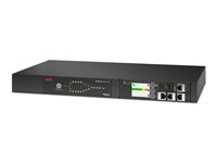 APC Netshelter Rack Automatic Transfer Switch AP4450A - Redundant switch (rackversion) - AC 100/120 V - 1440 VA - 1-faset - Ethernet 10/100/1000, USB - output-stikforbindelser: 10 - 1U - 2.44 m ledning - sort AP4450A