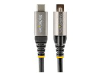 StarTech.com 3ft 1m Top Screw Locking USB C Cable 10Gbps, USB 3.1/3.2 Gen 2 Type-C Cable, 100W (5A) Power Delivery Charging, DP Alt Mode, Single Screw Lock, USB-C to C Cord, Charge/Sync - Thunderbolt 3 Compatible (USB31CCTLKV1M) - USB-kabel - 24 pin USB-C (han) lige/låsende til 24 pin USB-C (han) lige - USB 3.2 Gen 2 / DisplayPort 1.4 /Thunderbolt 3 - 1 m - 8K support - sort, grå USB31CCTLKV1M