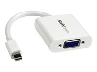 StarTech.com Mini DisplayPort to VGA Adapter - White - 1080p - Thunderbolt to VGA Monitor Adapter - Mini DP to VGA Converter (MDP2VGAW) - Video transformer - VGA - DisplayPort - hvid MDP2VGAW