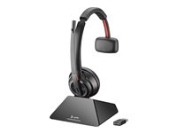 Poly Savi 8210 Office - Savi 8200 series - headset - på øret - DECT / Bluetooth - trådløs - sort - Zoom Certified 8D3K5AA#ABB