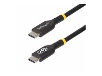 StarTech.com 1m USB C Charging Cable, USB-IF Certified USB-C Cable, 240W - USB-kabel - 24 pin USB-C (han) til 24 pin USB-C (han) - USB 2.0 - 48 V - 5 A - 1 m - USB Power Delivery (240 W), forlænget strømrækkevidde (EPR), Power Delivery 3.1 support - sort USB2EPR1M