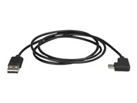 StarTech.com USB to USB C Cable - 1m / 3 ft - Right Angle USB Cable - USB A to USB C Cable - USB 2.0 Cable - USB Type C Cable (USB2AC1MR) - USB-kabel - USB (han) lige til 24 pin USB-C (han) højrevinklet - USB 2.0 - 1 m - sort USB2AC1MR