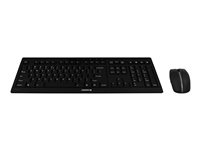 CHERRY STREAM DESKTOP - Sæt med mus og tastatur - trådløs - 2.4 GHz - engelsk - tastkontakt: CHERRY SX - sort JD-8500EU-2
