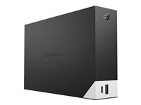 Seagate One Touch with hub STLC8000400 - Harddisk - 8 TB - ekstern (stationær) - USB 3.0 - sort - med Seagate Rescue Data Recovery STLC8000400