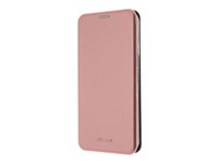 Insmat Exclusive - Flipomslag til mobiltelefon - polyurethan, termoplastisk polyuretan (TPU), karton+papir+aluminiumsfolie - rosa pink - for Samsung Galaxy A14, A14 5G 650-3157