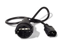 APC - Strømkabel - power CEE 7/7 (hun) til IEC 60320 C14 - 10 A - 61 cm - sort - for P/N: SCL500RMI1UC, SCL500RMI1UNC, SMTL750RMI2UC, SRT1500RMXLI, SRT1500XLI, SRT2200XLI-KR AP9880