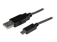 StarTech.com 0.5m Mobile Charge Sync USB to Slim Micro USB Cable M/M - USB-kabel - Micro-USB Type B (han) til USB (han) - USB 2.0 - 50 cm - sort USBAUB50CMBK