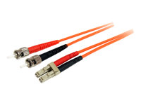 StarTech.com 3m Fiber Optic Cable - Multimode Duplex 62.5/125 - LSZH - OM1 - LC to ST Cat6 Patch Cable (FIBLCST3) - Patchkabel - LC multimodus (han) til ST multimodus (han) - 3 m - 3 m. - fiberoptik - duplex - 62,5 / 125 my FIBLCST3