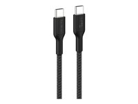 Belkin BoostCharge Pro - USB-kabel - 24 pin USB-C (han) til 24 pin USB-C (han) - 1 m - flettet kabel, USB Power Delivery (240 W) - sort CAB025HQ1MBK