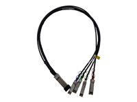 HPE Copper Cable - 100GBase-kabel til direkte påsætning - QSFP28 til QSFP28 - 1 m - SFF-8665 - for HPE SN2410, SN3700, SN3700cM 100, SN3800M 100, SN4600, SN4600cM 100; M-Series SN3800 Q9S72A