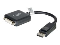 C2G 8in DisplayPort to DVI-D Adapter - DP to DVI D Adapter - Black - M/F - Videoadapter - DisplayPort (han) til DVI-D (hun) - sort 54321