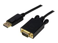 StarTech.com 6ft DisplayPort to VGA Cable - 1920 x 1200 - Active DP to VGA Adapter - DP to VGA Monitor Cable (DP2VGAMM6B) - DisplayPort kabel - DisplayPort (han) til HD-15 (VGA) (han) - 1.83 m - haspet - sort DP2VGAMM6B