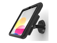 Compulocks iPad 10th-11th (A16) Gen PowerMove Bow Tilting Wall Mount Black - Monteringssæt (vægmontering) - for tablet - vipning - aluminium - skærmstørrelse: 10.9" - for Apple 10.9-inch iPad Air Wi-Fi, Wi-Fi + Cellular 505BPMIP109