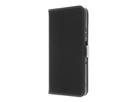 Insmat - Flipomslag til mobiltelefon - ægte læder, karton+papir+aluminiumsfolie, polykarbonat - for Motorola Moto G75 650-3308