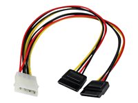 StarTech.com 12in LP4 to 2x SATA Power Y Cable Adapter - Molex to to Dual SATA Power Adapter Splitter - Strømforsyningsadapter - 4-PIN intern strøm (han) til SATA strøm (hun) - for P/N: BRACKET125PTP, HSB13SATSASB, HSB1SATSASBA, HSB1SATSASVA, HSB43SATSASB, S322M225R PYO2LP4SATA