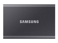 Samsung T7 MU-PC4T0T - SSD - krypteret - 4 TB - ekstern (bærbar) - USB 3.2 Gen 2 (USB-C stikforbindelse) - 256-bit AES - grå MU-PC4T0T/WW