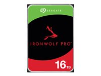 Seagate IronWolf Pro ST16000NT001 - Harddisk - 16 TB - intern - 3.5" - SATA 6Gb/s - 7200 rpm - buffer: 256 MB - med 3 års Seagate Rescue Data Recovery ST16000NT001