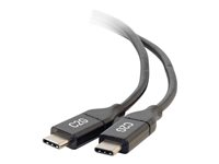 C2G 3ft USB C Cable - USB C to USB C Cable - USB C 2.0 5A - 480 Mbps - M/M - USB-kabel - 24 pin USB-C (han) omvendelig til 24 pin USB-C (han) omvendelig - USB 2.0 - 30 V - 5 A - 91.4 cm - sort 28827