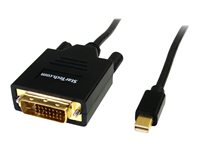 StarTech.com 6 ft Mini DisplayPort to DVI Cable - M/M - MDP to DVI Cable - MiniDP to DVI - Mini DP to DVI Converter (MDP2DVIMM6) - DisplayPort kabel - Mini DisplayPort (han) til DVI-D (han) - 1.8 m - sort MDP2DVIMM6