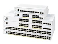 Cisco Business 350 Series CBS350-48FP-4G - Switch - L3 - Administreret - 48 x 10/100/1000 (PoE+) + 4 x Gigabit SFP - monterbar på stativ - PoE+ (740 W) - Genproduceret CBS350-48FP4GEU-RF