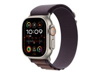 Apple - Løkke for smart watch - 49 mm - Small størrelse - indigo - for Watch Hermès Series 9, SE 3, Series 10, Series 11, Series 8, Series 9, Ultra 2, Ultra 3 MT5N3ZM/A