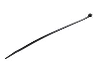 StarTech.com 10"(25cm) Cable Ties, 1/8"(4mm) wide, 2-5/8"(68mm) Bundle Diameter, 50lb(22kg) Tensile Strength, Nylon Self Locking Zip Ties w/ Curved Tip, 94V-2/UL Listed, 100 Pack, Black - Nylon 66 Plastic - TAA (CBMZT10B) - Kabelbånd - 25.4 cm - sort - TAA-kompatibel (pakke med 100) CBMZT10B