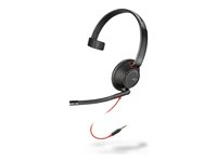 Poly Blackwire 5210 - Blackwire 5200 series - headset - på øret - kablet - 3,5 mm jackstik - sort - Certified for Microsoft Teams, Certified for Skype for Business, Cisco Jabber Certified, Avaya Certified, Works With Chromebook Certified, Zoom Certified 85Q66AA