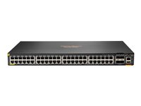 HPE Aruba CX 6300F - Switch - kun vandret overflademontering - L3 - Administreret - 48 x 10/100/1000 (PoE+) + 4 x 50 Gigabit Ethernet SFP56 - front og side til ryg - monterbar på stativ - PoE+ - TAA-kompatibel S0G95A