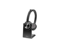 HP Poly Savi 7320 - Savi 7300 series - headset - på øret - DECT - trådløs - USB-A via DECT adapter - sort - Certified for Microsoft Teams, UC-certificeret 8L553AA#ABB