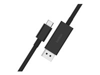 Belkin CONNECT - Adapterkabel - 24 pin USB-C (han) til DisplayPort (han) - DisplayPort 1.4 - 2 m - 4K support, 8K support - sort AVC014BT2MBK