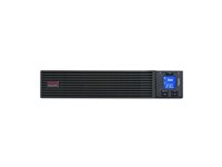 APC Easy UPS On-Line - UPS (rackversion) - 6x IEC C13 + 1x IEC C19 stik, intelligent kortslot, LCD, med skinnesæt - AC 230 V - 2700 Watt - 3000 VA - RS-232, USB - output-stikforbindelser: 7 - 2U - 1.5 m ledning - RAL 7010, sort SRV3KRIRK-E